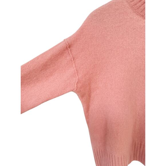 Free People So Low So High Cashmere Sweater Soft Peach XS FP Cropped Turtleneck - Picture 8 of 12